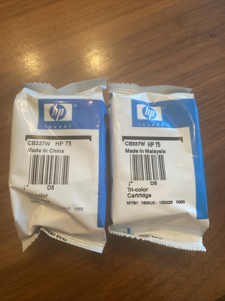 Genuine HP 75 Ink Cartridge 2pk Tri-Color Sealed CB337W - Image 1 of 1