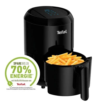 TEFAL EY3018 Heißluftfritteuse  1,6 L 1030 Watt Easy Fry Compact Schwarz - Bild 1 von 4
