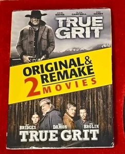 True Grit Original & Remake Movies DVD John Wayne Jeff Bridges New With Slipcase - Picture 1 of 2