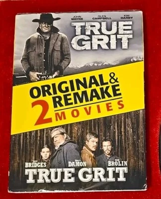 True Grit Original & Remake Movies DVD John Wayne Jeff Bridges New With Slipcase - Image 1 of 2