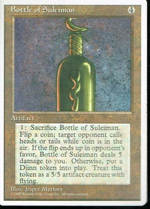 MAGIC THE GATHERING 4TH EDITION ARTIFACT BOTTLE OF SULEIMAN - Picture 1 of 1