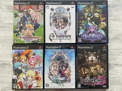 SONY PS2 Mana Khemia 1 2 & Ar Tonelico 1 2 & Odin Sphere & Poison Pink set - Image 1 of 4
