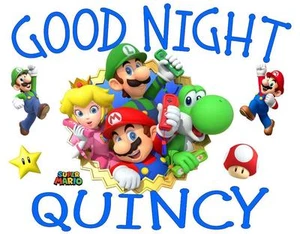SUPER MARIO GROUP Personalized PILLOWCASE "Good Night" Any NAME Super Soft - Picture 1 of 3