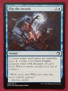 Magic The Gathering INNISTRAD MIDNIGHT HUNT FLIP THE SWITCH tarjeta azul Magic The Gathering Magic The Gathering - Imagen 1 de 2