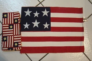 4th of July/Patriotic Flag Placemats and Matching Napkins Set of 4 Never Used - Picture 1 of 2