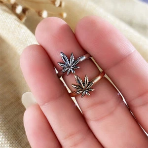 Fashion Leaf 925 Silver Filled,Gold Ring Women/Men Party Jewelry Ring Sz 6-10 - Picture 1 of 14