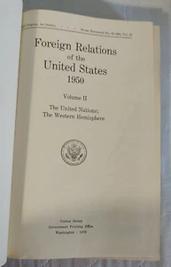 Foreign Relations of the United States 1950 vol 2 United Nations Western Hemisph - Picture 1 of 14