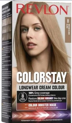 Revlon Colorstay Longwear Permanent Cream Colour 8 Medium Blonde - Image 1 of 4
