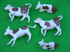 BRITAINS FARM MODELS, BROWN COW CALVES, MULTI-LISTING - Picture 1 of 9