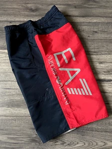ARMANI EA7 SEA WORLD COLOUR BLOCK BERMUDA SWIM SHORTS SIZE 34"-36" - Picture 1 of 8