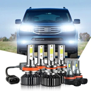 For Honda Pilot 2006-2018 Combo 6x LED Headlight Hi/Low Fog Light Bulbs Kit - Foto 1 di 23