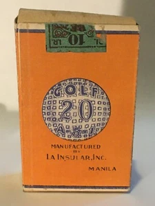 REALLY RARE  VINTAGE GOLF BALL CIGARETTE  BOX GOLFER CLUB ADVERTISING EMPTY - Picture 1 of 6