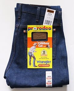 New Wrangler Cowboy Cut 13MWZ Original Fit Jeans Rigid Indigo Men's Sizes  
