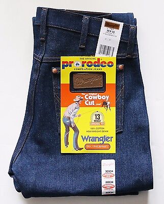 New Wrangler Cowboy Cut 13MWZ Original Fit Jeans Rigid Indigo Men's Sizes   • 45.09€