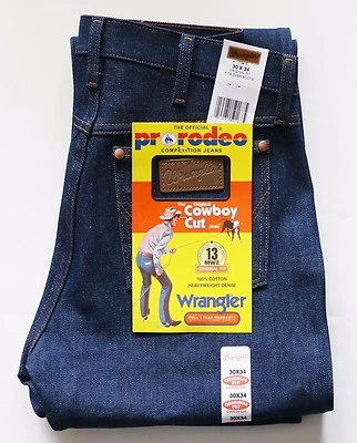New Wrangler Cowboy Cut 13MWZ Original Fit Jeans Rigid Indigo Men's Sizes   - Image 1 of 4