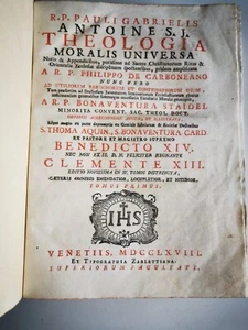 1768 - PAULI GABRIELIS ANTOINE - THEOLOGIA MORALIS UNIVERSA TOMO PRIMO E SECONDO - Picture 1 of 9