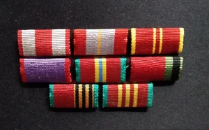 UDSSR Interimsspange 8 teilig Medaille Orden Offizier Uniform Sowjet Armee - Picture 1 of 2