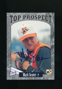1997 Best Carolina League Top Prospects Mark Seaver #17 signed auto autograph