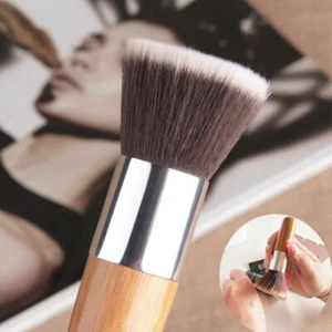 Base de maquillaje cepillo cosmético cepillo superior plano mezcla profesional Kabuki - Imagen 1 de 8