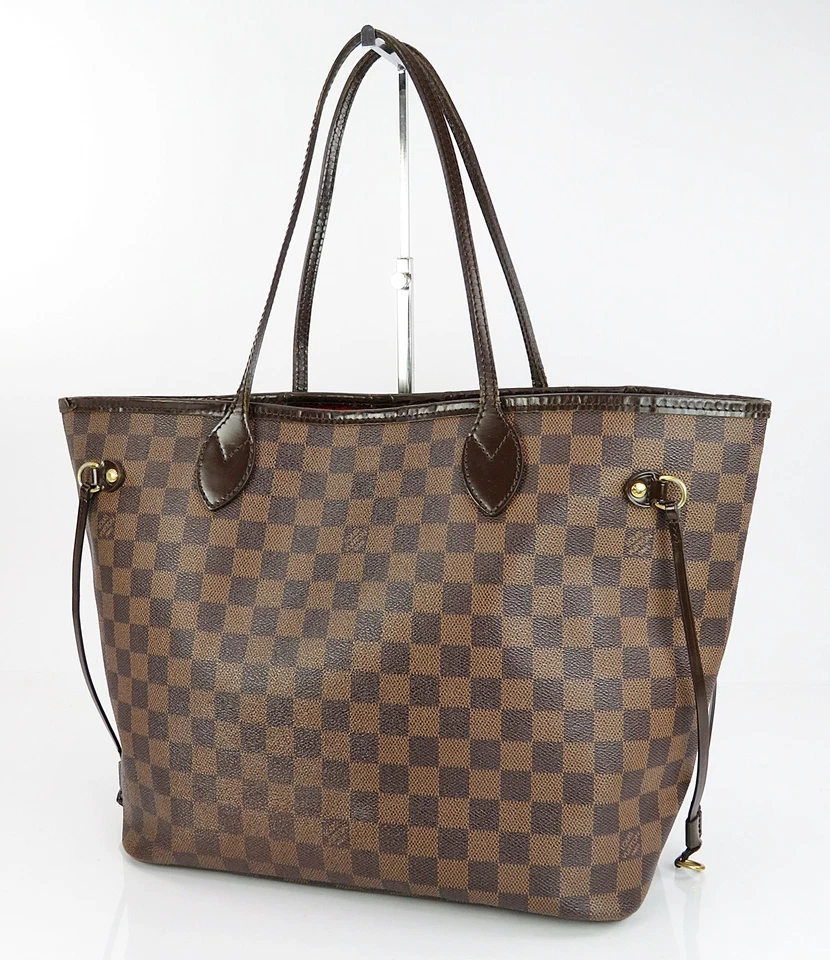 Подлинный LOUIS VUITTON Neverfull MM Damier Ebene сумка с короткими ручками сумочка #61498 - Изображение 1 из 4