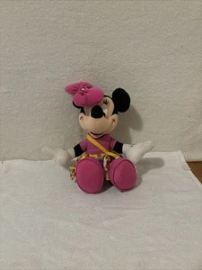 Vintage Disney Minnie Mouse Blumen Rock gelb Tasche Happy 11 Zoll Plüsch Mattel - Bild 1 von 11