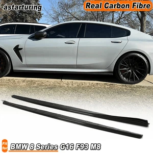 Faldones laterales de carbono real labio alerón para BMW Serie 8 G16 840i M8 F93 19-24 - Imagen 1 de 14