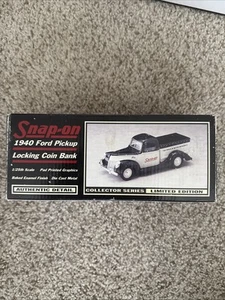 Snap On Tools 1940 Ford Pickup Locking Coin Bank Die Cast Limited Edition. (F2) - Picture 1 of 4