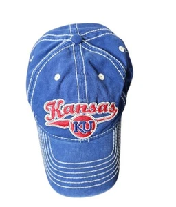 Cappellino sportivo baseball 6 pannelli regolabile KANSAS KU JAYHAWKS 100% cotone/C/75 - Foto 1 di 3