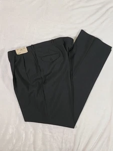 Vintage Rodes Brand Deadstock Wool Pleated Unhemmed Dress Pants 44 Reg NWT - Picture 1 of 6