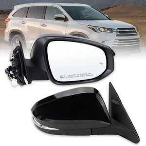 Right Passenger Side Mirror Compatible With 2014-2019 7Pins-Right, Black - Picture 1 of 6