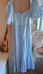 blue and white striped maxi dress - Picture 1 of 6