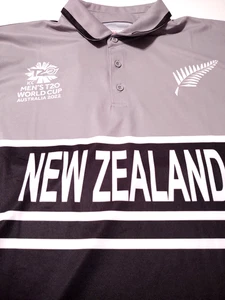 CANTERBURY Polo Style 100 Polyester 2XL BLACKCAPS WHITEFERNS Shirt WORLD CUP NWT - Picture 1 of 7