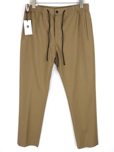 PT TORINO Omega Mens Trousers 50 Brown Wool Blend Elastic Drawstring Waist Slim - Picture 1 of 9