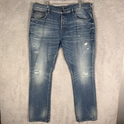 PRPS Men's Distressed Jeans Size 42x34 Button Fly Relaxed Fit Patchwork - Image 1 of 4