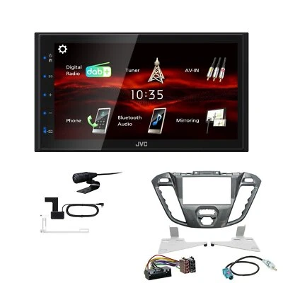 JVC Bluetooth Autoradio für Ford Tourneo Transit Custom Nebula anthrazit - Bild 1 von 4