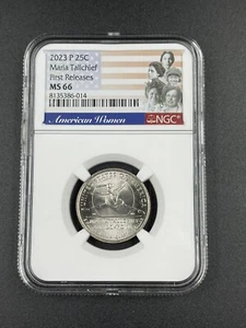 2023 P PHILADELPHIA MARIA TALLCHIEF AMERICAN WOMEN AWQ NGC MS66 FIRST RELEASES - Picture 1 of 2