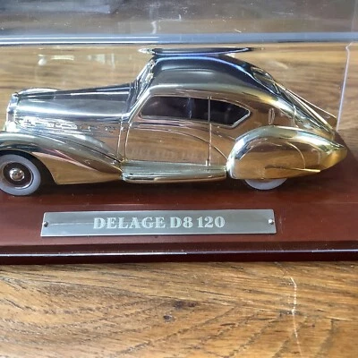 IXO Atlas Verlag Silver Cars 1:43 Delage D8 120 in chrome - Bild 1 von 4