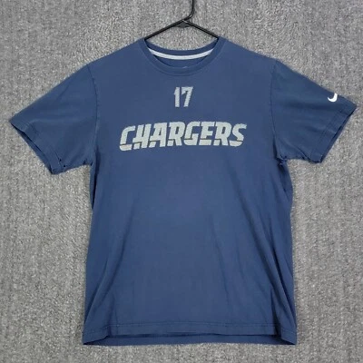 San Diego Los Angeles Chargers T-Shirt Mens L Blue Philip Rivers #17 Nike Tee - Image 1 of 4