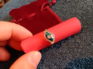 Anillo Mal de Ojo Plata 925 Pintado a Mano Multicolor 36 Circonitas Mujer Talla 9 NUEVO - Imagen 1 de 15