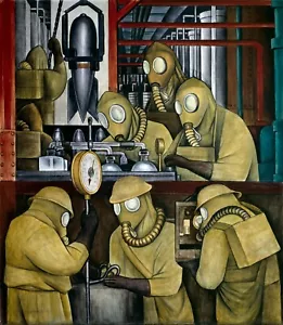 DIEGO RIVERA Art Poster or Canvas Print "Detroit Industry, North Wall (detail)" - Picture 1 of 1