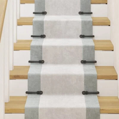 RENOVATORS SUPPLY MANUFACTURING Polished Solid Aluminium Carpet Clip Stair Holder Pair