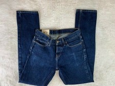 Hollister Size 29x32 Mens Jeans Skinny Button Fly Dark Wash 