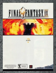 Final Fantasy IX Playstation 1 PS1 RPG Squaresoft 2000 Print Ad Original Art - Picture 1 of 1