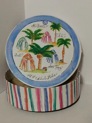 4 Platos de Postre-ISLAS TROPICALES St. Barts Bali Tahití Saint Tropez Caja ROSANNA Foto 1 de 4