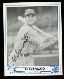 Al Brancato #22 signed autograph auto 1945 Play Ball TCMA 1983 Reprint Card ~