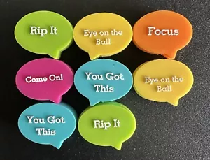 8 Tennis Racquet Vibration Dampeners With Positive Quotes Various Colors FREE SH - Picture 1 of 1