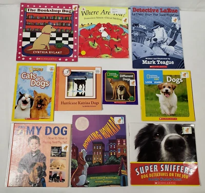 Kids Books About Dogs Lot Of 10 Nonfiction Fiction Homeschool Classroom Library - Image 1 of 4