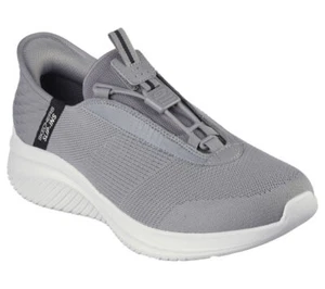 Zapatillas Hombre Skechers Ultra Flex 3.0 Finnik Sin Cordones 232405 Color Gris/Negro Nuevas - Imagen 1 de 7