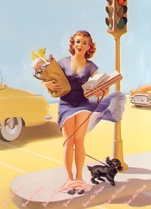 Vintage 1950's Pin-Up - High-Resolution Enhanced Image on Archival Paper - Picture 1 of 1