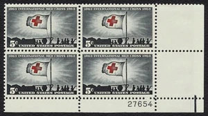 #1239 5c International Red Cross, Plate Block [27654 LR] **ANY 5=FREE SHIPPING** - Picture 1 of 1